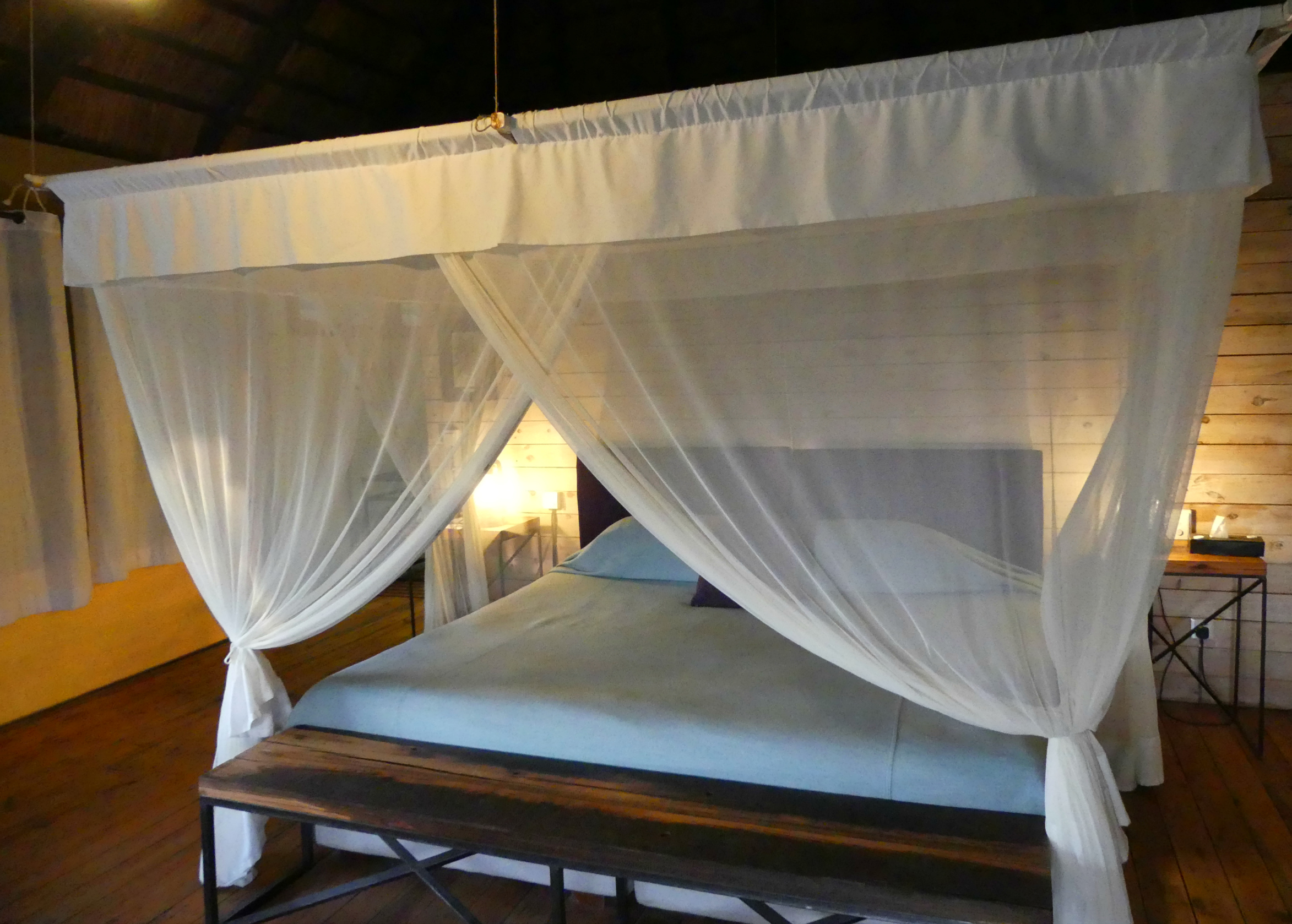 A comfortable bed to get into after a game drive and delicious dinner.