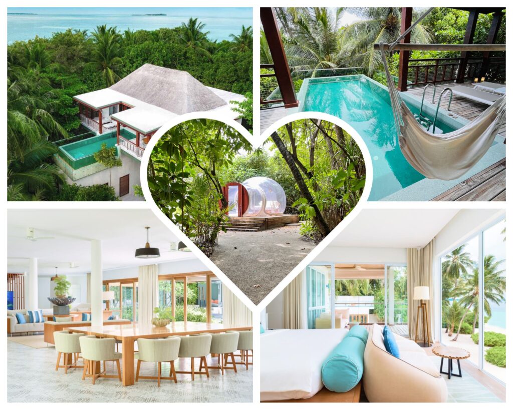 Amilla Maldives accommodations collage